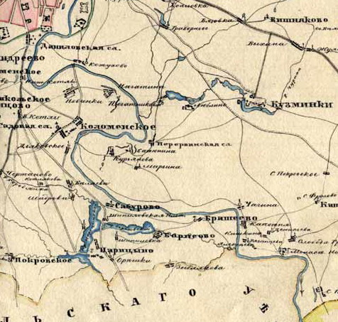 Историческое :: Карта Московского Уезда 1849г.